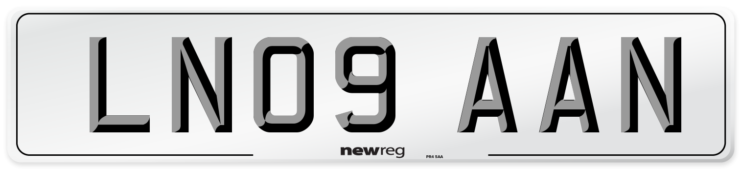 LN09 AAN Number Plate from New Reg